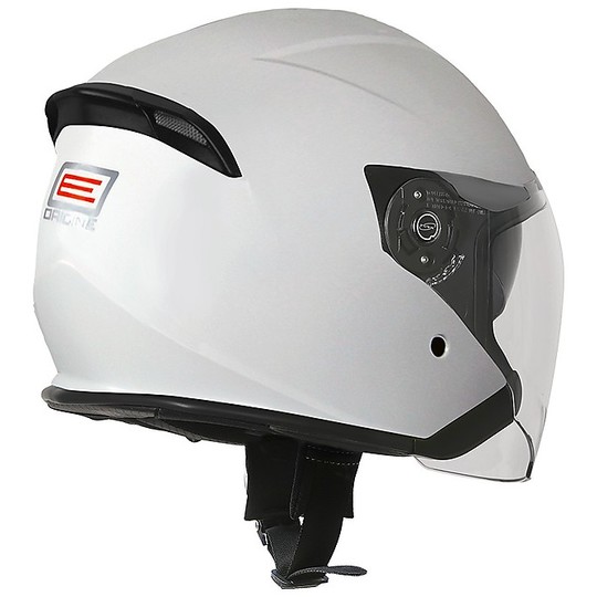Helm Moto Jet Origin Palio 2.0 mit Bluetooth Long Visor Weiß