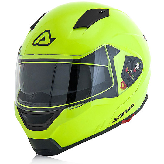 Helm Moto Modular Acerbis Box G-348 Fluorescent Yellow