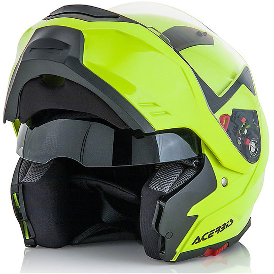 Helm Moto Modular Acerbis Box G-348 Fluorescent Yellow