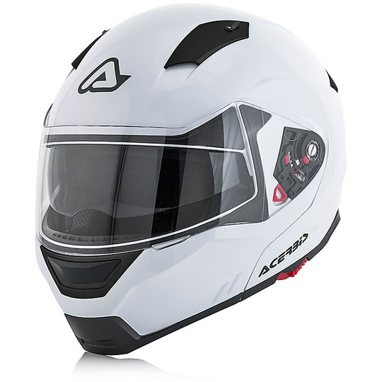 Helm Moto Modular Acerbis Box G-348 Glossy White