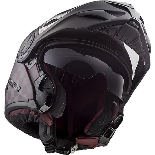 Helm Moto Modular Carbon-Integrated Intercom LRP Ls2 FF313 Vortex Carbon Black Mat