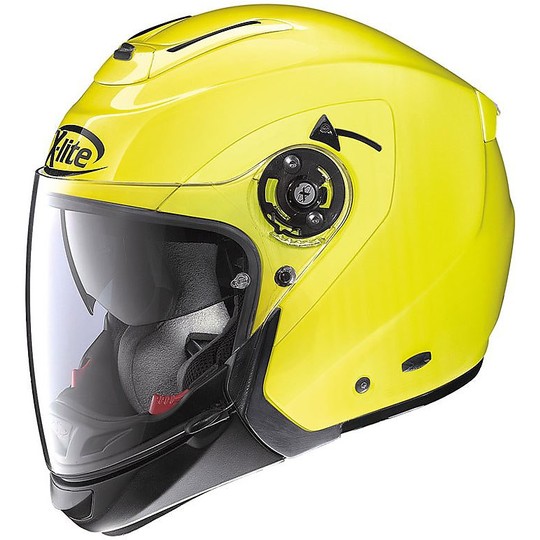 Helm Moto Modular Crossover X-Lite X-403 GT Hallo-Visibility N-COM gelb fluoreszierend