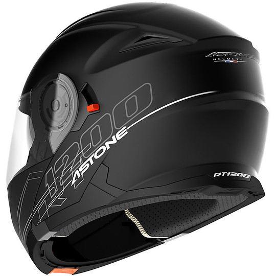 Helm Moto Modular Doppel Zulassung Astone RT 1200 Matt Black