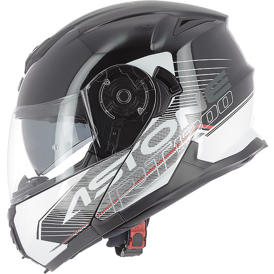 Helm Moto Modular Doppel Zulassung Astone RT 1200 Touring Schwarz Weiß