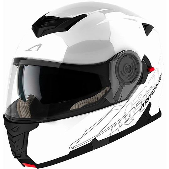 Helm Moto Modular Doppel Zulassung Astone RT 1200 Weiß