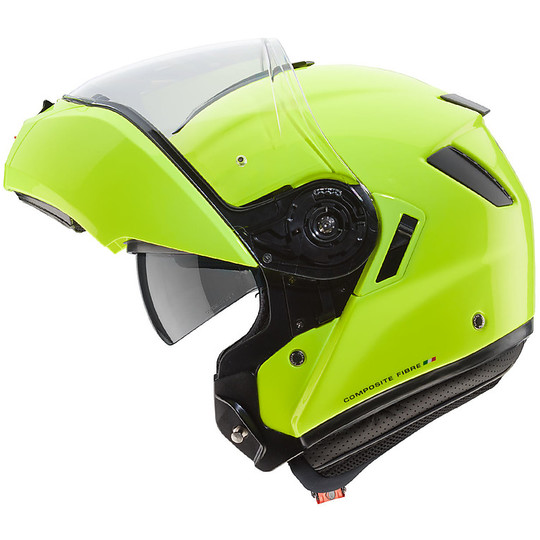 Helm Moto Modular Fiber Caberg LEVO HiVizion Fluorescent Yellow