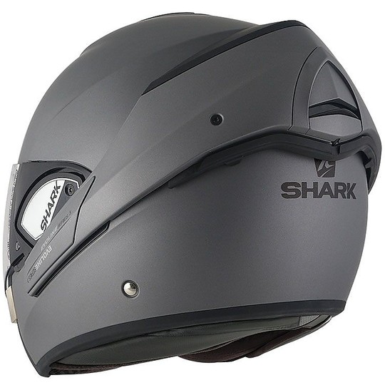 Helm Moto Modular geöffnet Shark EVOLINE 3 BLANK Anthrazit Opaque