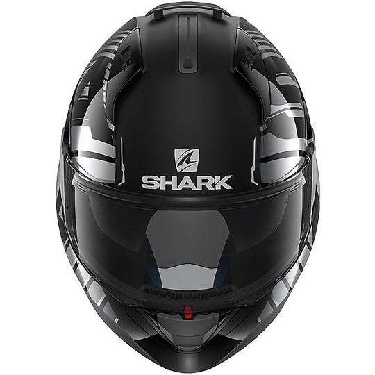 Helm Moto Modular geöffnet werden Shark EVO ONE DUAL 2 Líthion Chrom Schwarz Anthrazit
