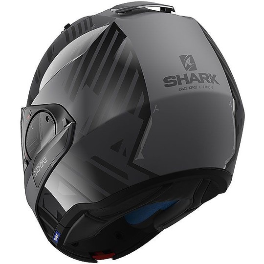 Helm Moto Modular geöffnet werden Shark EVO ONE DUAL Líthion 2 Anthrazit Schwarz