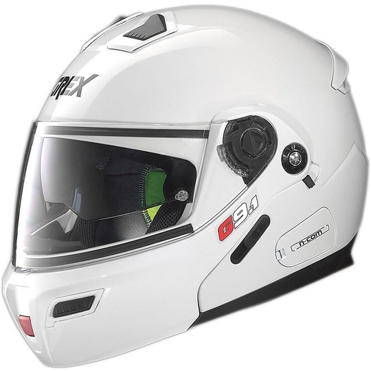 Helm Moto Modular Grex G9.1 Evolve Kinetic N-COM Gloss White