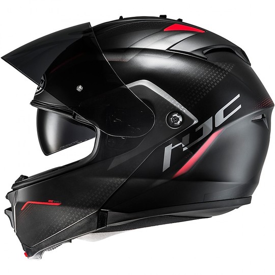 Helm Moto Modular HJC IS-MAX II Dova MC1SF Schwarz Rot