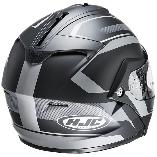 Helm Moto Modular HJC ISMAX 2 Elements MC10 Weiß Grau Schwarz Doppelmasken