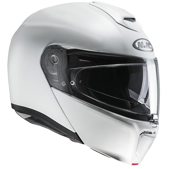 Helm Moto Modular HJC RPHA 90 Wohnung Semi Opaque White Pearl