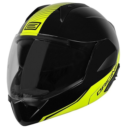 Helm Moto Modular Line Quelle Riviera Black Fluorescent Yellow