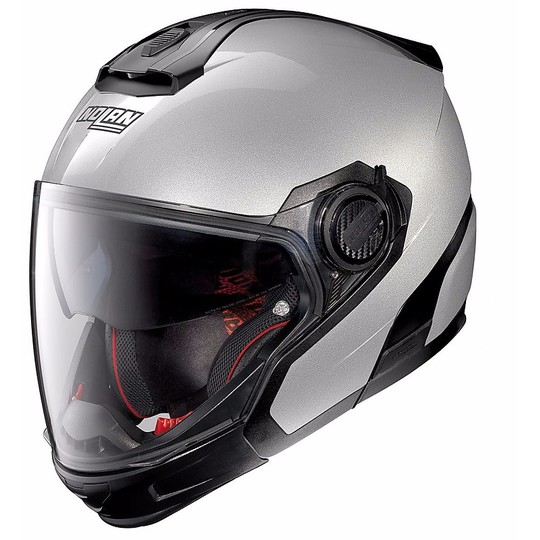 Helm Moto Modular Nolan Crossover N40.5 GT spezielle N-COM Silber