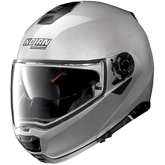 Helm Moto Modular Nolan N-Com N100.5 Spezialsalz Silber 011