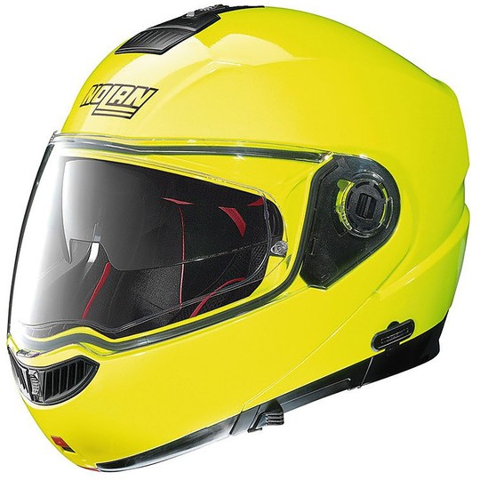 Helm Moto Modular Nolan N104 Absolute Hallo-Visibility N-COM 22 Fluorescent Yellow