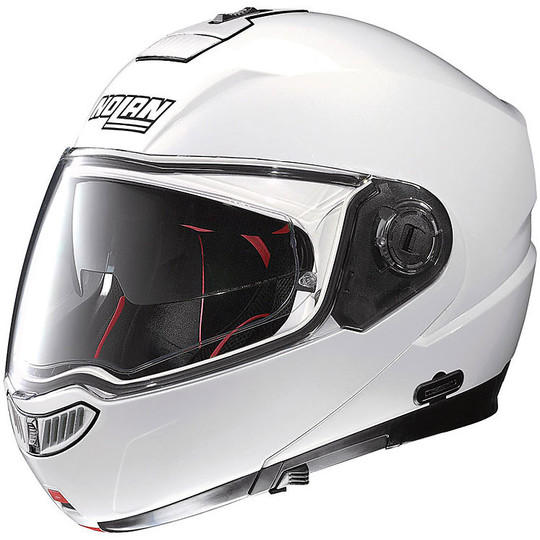 Helm Moto Modular Nolan N104 Absolute Klassische N-COM 05 Gloss White