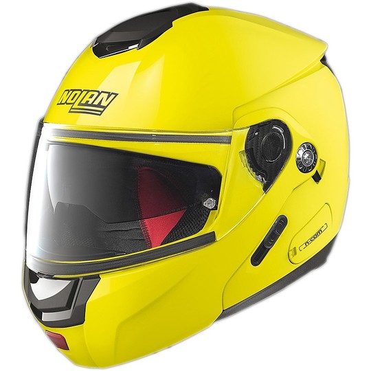 Helm Moto Modular Nolan N90.2 Hallo-Visibility N-COM gelb fluoreszierend