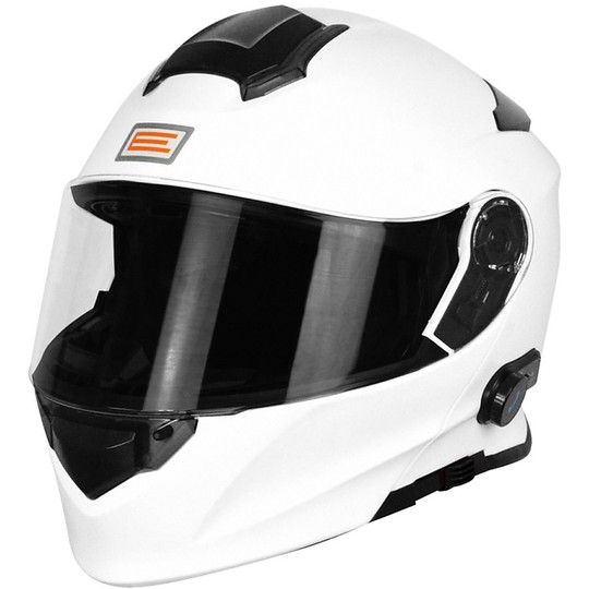 Helm Moto Modular Quelle Delta mit integrierter Bluetooth-Weiß