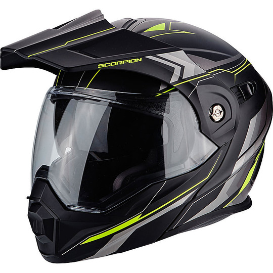 Helm Moto Modular Scorpion ADX-1 Seelen Matt Schwarz Gelb Neon