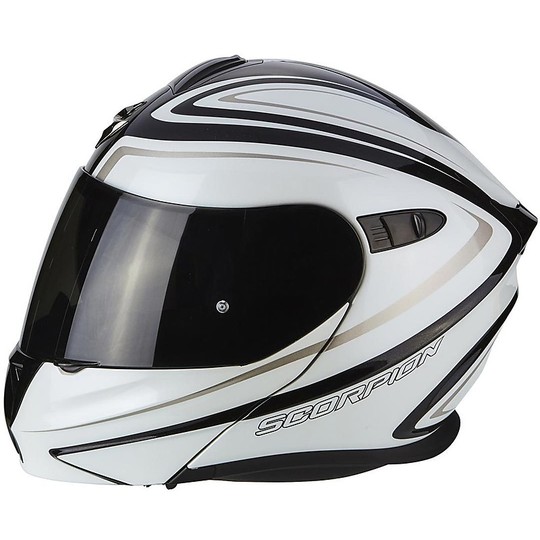 Helm Moto Modular Scorpion Exo-920 Ritzy Schwarz Weiß