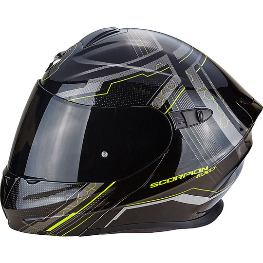 Helm Moto Modular Scorpion Exo-920 Satelliten-Schwarz-Gelb Neon