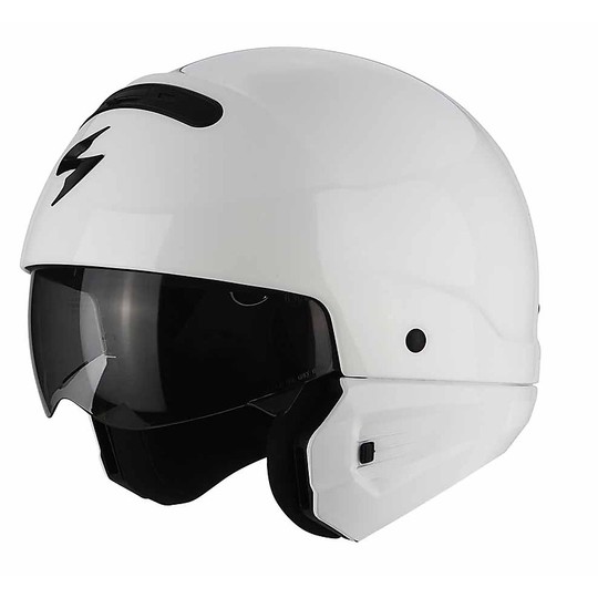 Helm Moto Modular Scorpion Exo-Combat 2 in 1 Fest Weiß