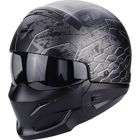 Helm Moto Modular Scorpion Exo-Combat 2 in 1 Ratnik Matt Black