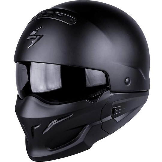 Helm Moto Modular Scorpion Exo-Combat 2 in 1 Solid Black Matt