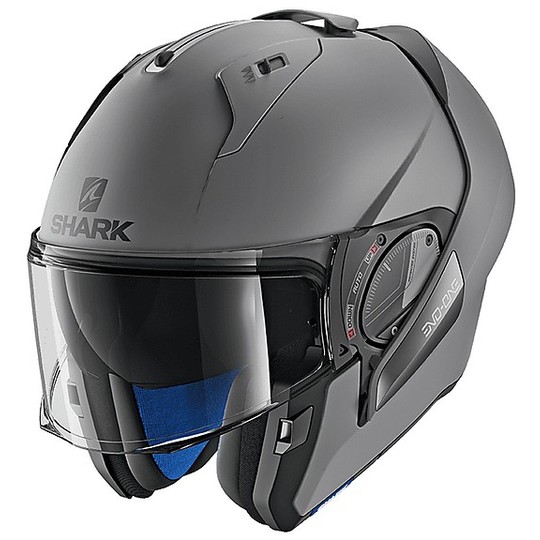 Helm Moto Modular Shark EVO ONE 2 BLANK Anthrazit Opaque geöffnet werden