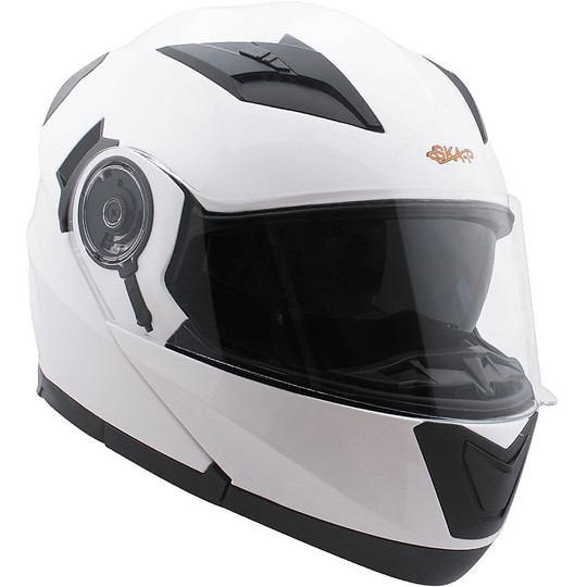 Helm Moto Modular Ska-P 5XH ROAD Gloss White