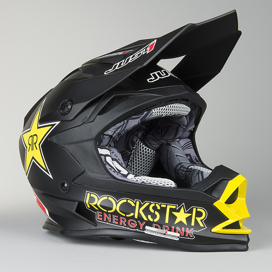 Helm Motocross Enduro Nur 1 J32 Rockstar Replica