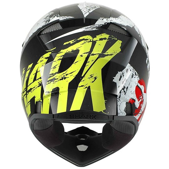 Helm Motocross Enduro Shark SX2 FREAK Schwarz Grün Weiß