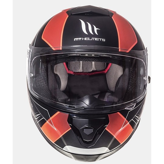 Helm MT Helme Thunder3 SV Trace Schwarz Orange Fluo Opaque Helm