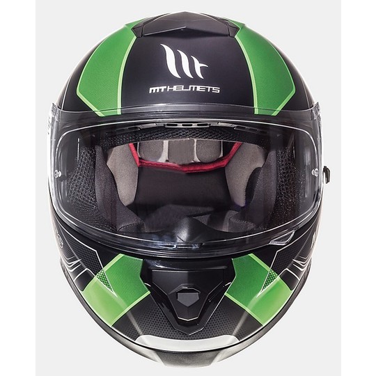 Helm MT Helmets Thunder3 Integralhelm SV Trace Schwarz Grün Fluo Matt