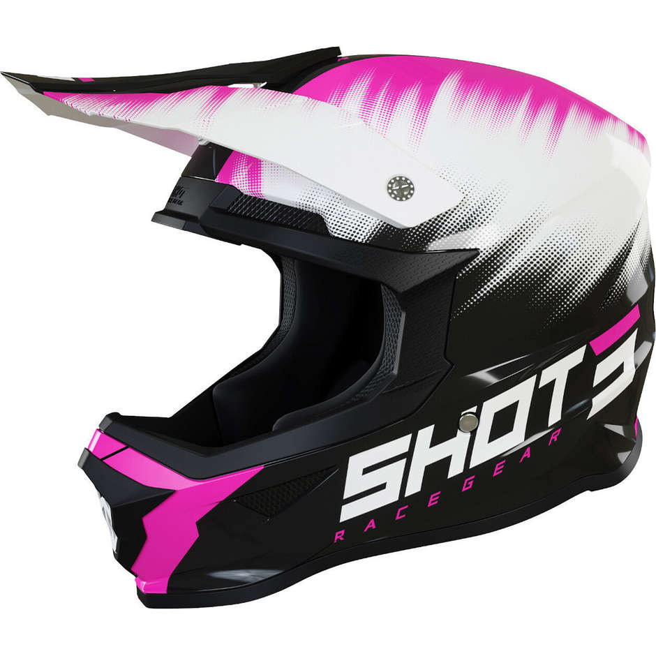 Helmet Child Moto Cross Enduro Shot FURIOUS VERSUS KID Glossy Pink