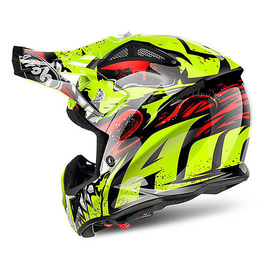 Airoh Aviator 2.2 Grim アイロー アビエイター サイズ：L Helmet Cross Enduro Airoh Aviator 2.2 Grim Black Yellow For Sale