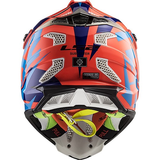 Helmet Cross Enduro LS2 MX 470 Subwoofer Nimble Black Blue Orange