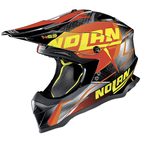 Helmet Cross Enduro Nolan N53 Sidewinder 044 Scratched Chrome