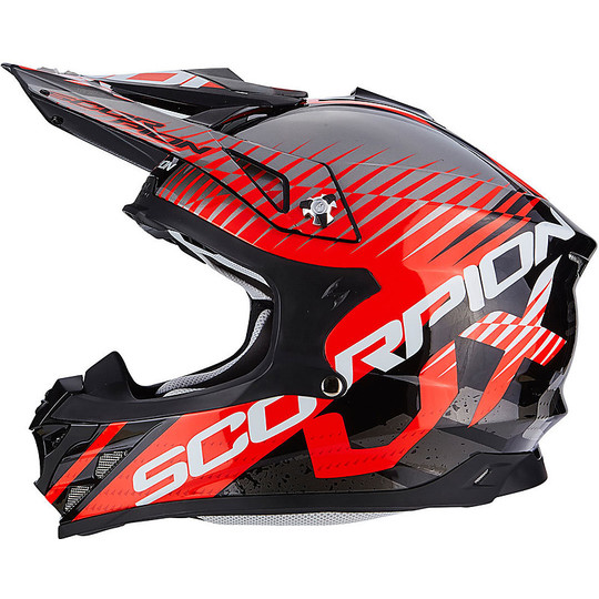 Helmet Cross Enduro Scorpion VX-15 EVO Air Sin Black Red Neon