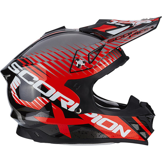 Helmet Cross Enduro Scorpion VX-15 EVO Air Sin Black Red Neon