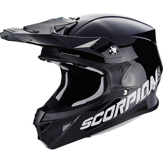 Helmet Cross Enduro Scorpion VX-21 Black Solid Air Purple