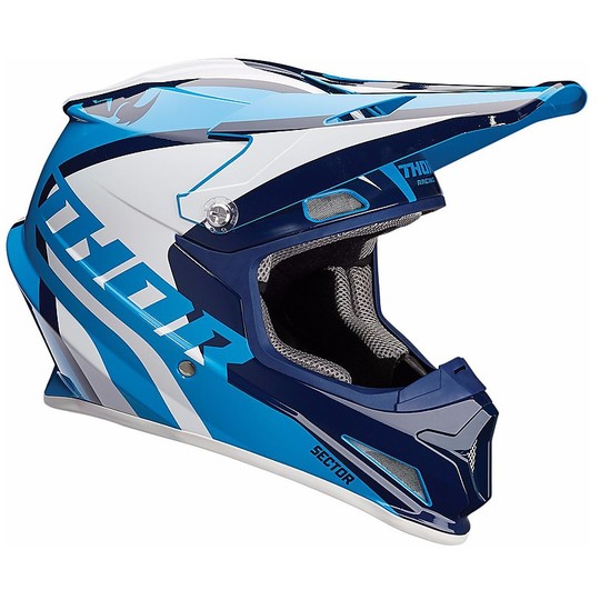 Helmet Cross Enduro Thor Sector Ricochet 2018 Blue Navy White