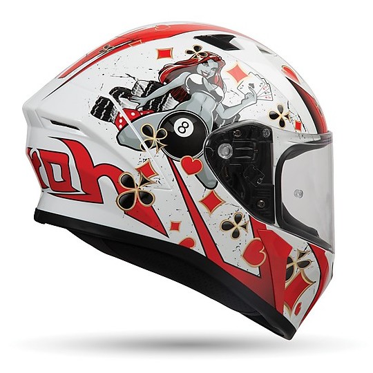 Helmet Full Face Motorcycle Airoh VALOR JACKPOT Glossy White