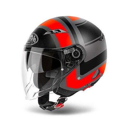 Helmet helmet Airoh City One Black Wrap Orange Opaque