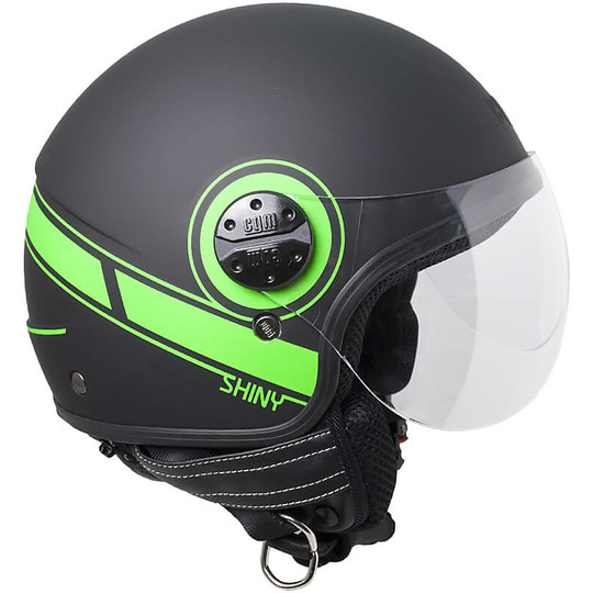 Helmet Helmets CGM 109s Shiny Black Opaco Green Fluo