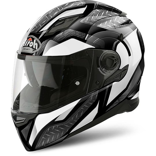 Helmet Integral Airoh movement S Black Steel White Glossy