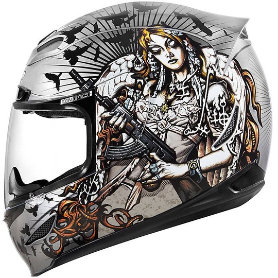 Helmet Integral Icon Icon Airmada Nikova 2 Silver