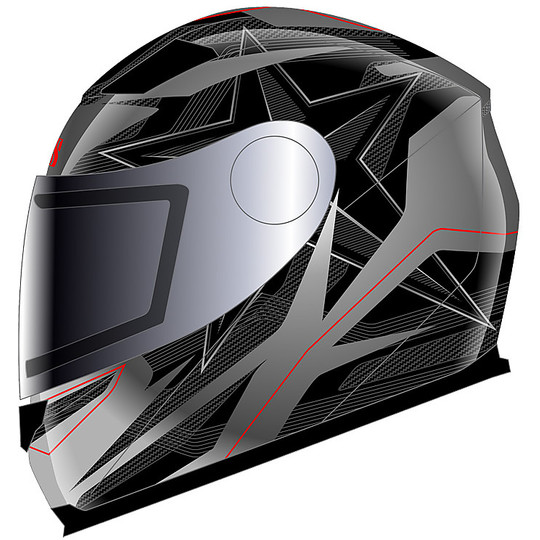 Helmet Integral Motorcycle Child IXS 135 KID 2.0 Gray Black Red